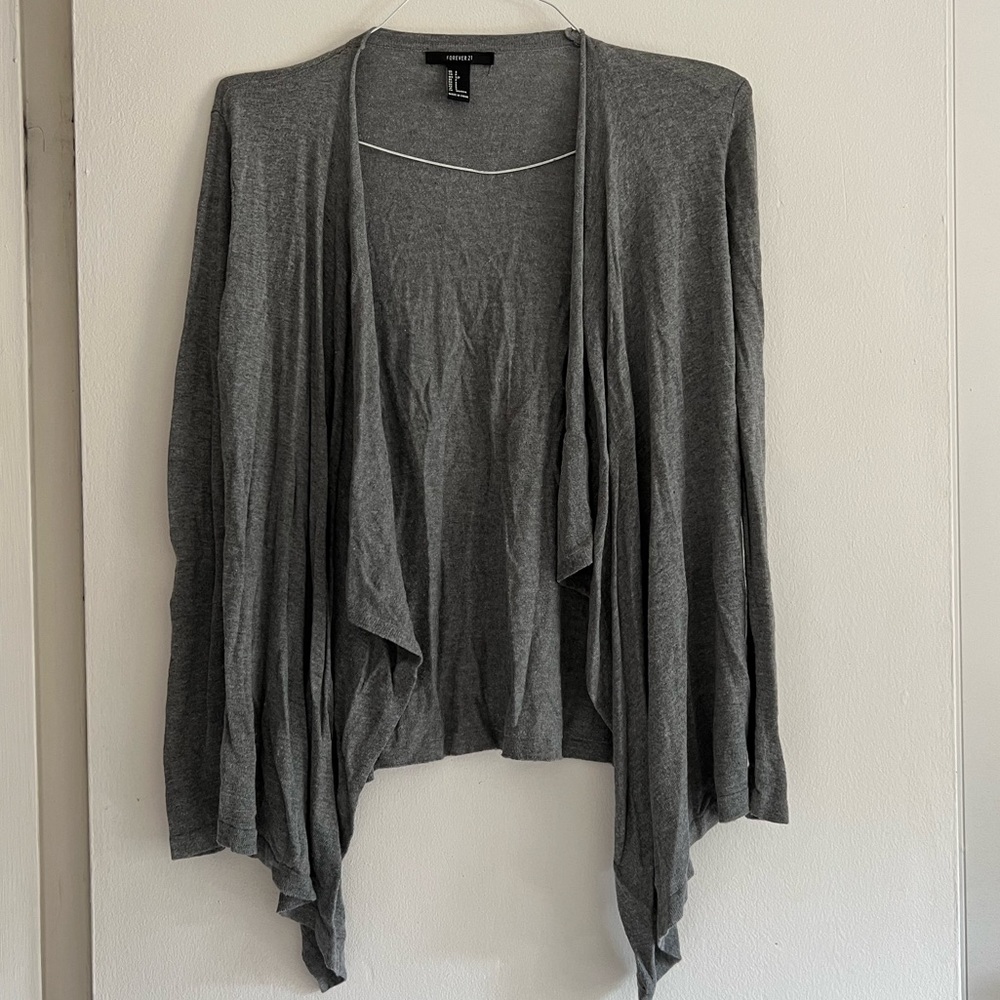 Forever 21 Gray Cardigan
